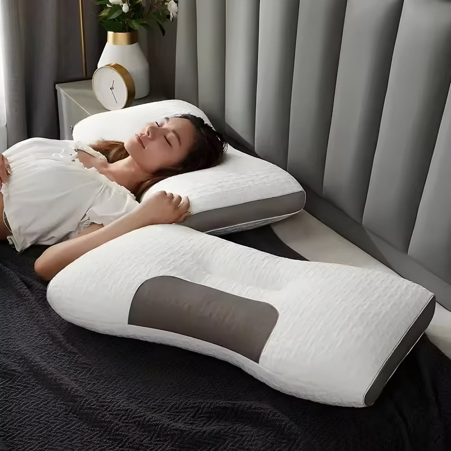 Almohada de punto ergonómica 3D