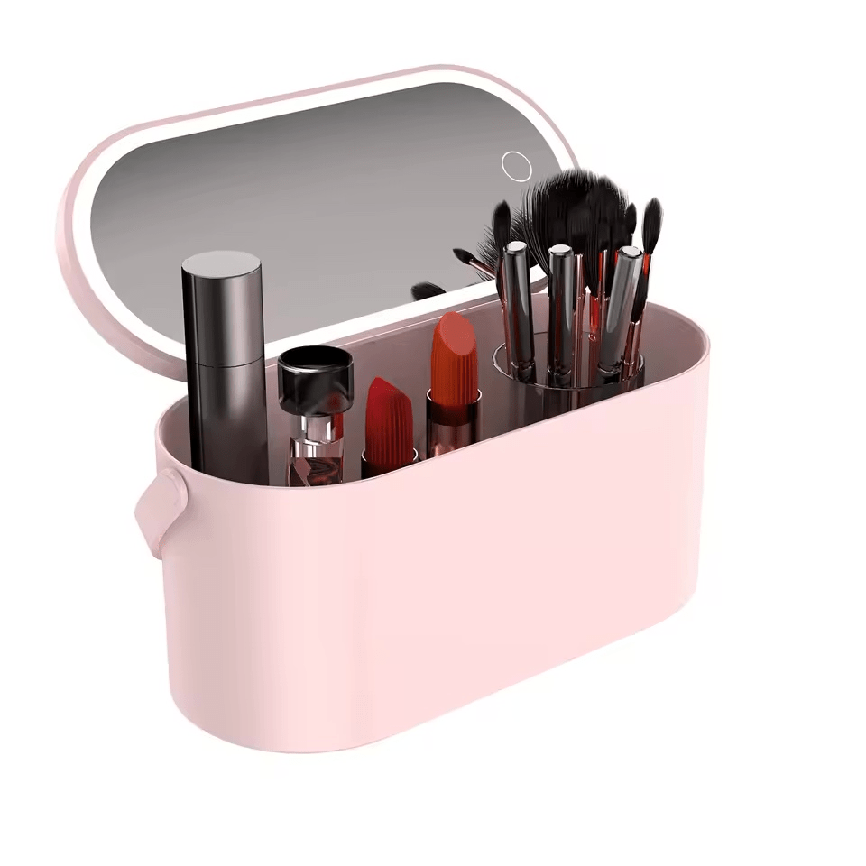 Organizador de maquillaje con espejo LED