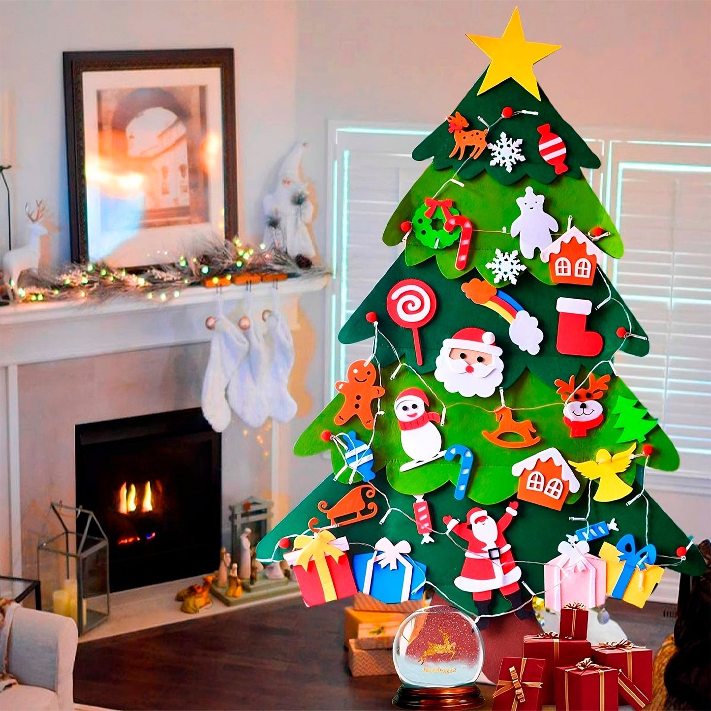 Árbol de Navidad + 25 Decoraciones + 3m de Luces
