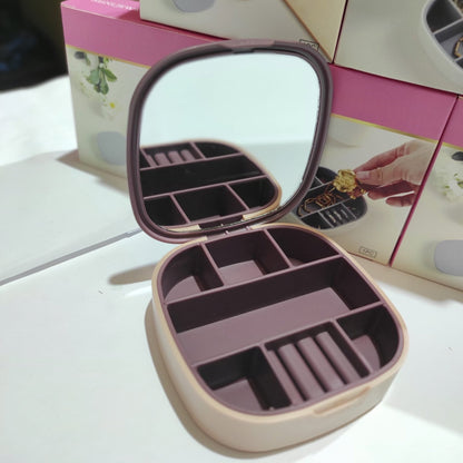 Mini joyero con espejo de viaje