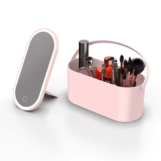 Organizador de maquillaje con espejo LED